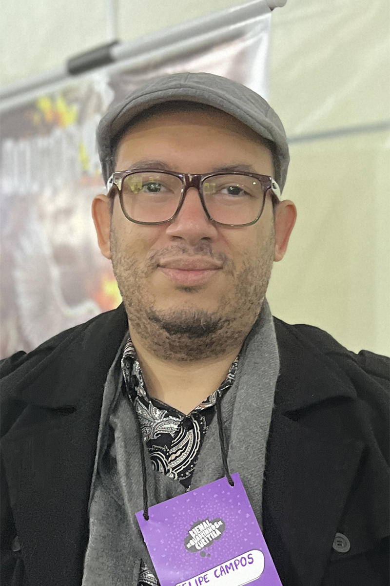 Felipe Campos na Bienal de Quadrinhos de Curitiba 2023